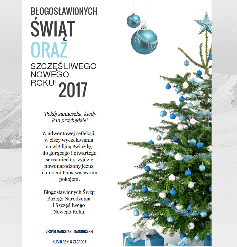 Błogosławionych Świąt Bożego Narodzenia!